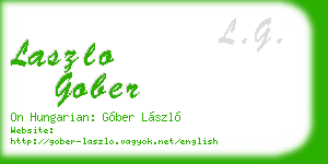 laszlo gober business card